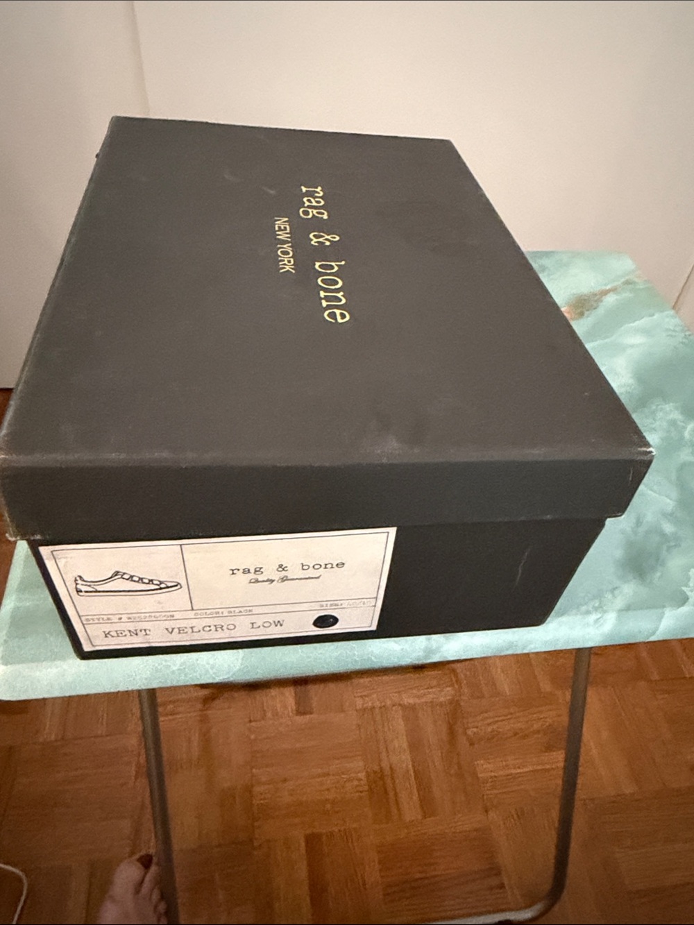 rag & bone Black Shoe Storage Box with Branded Lid
